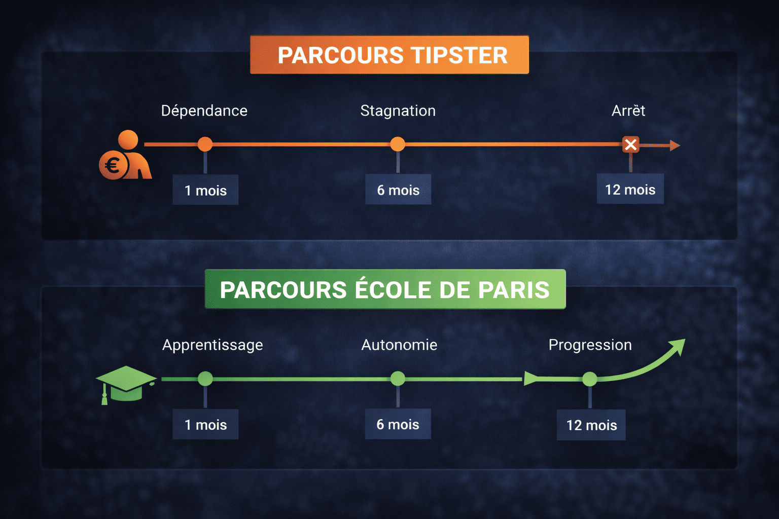 comparaison parcours tipster versus formation paris sportifs École de Paris